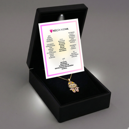 „To My Love“ Liebesherz-Stahlkette mit Notiz und Geschenkbox