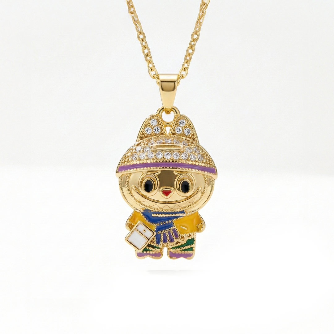 "Küçük Kızıma" Labubu Kolye Anlamlı Not ve Kutulu