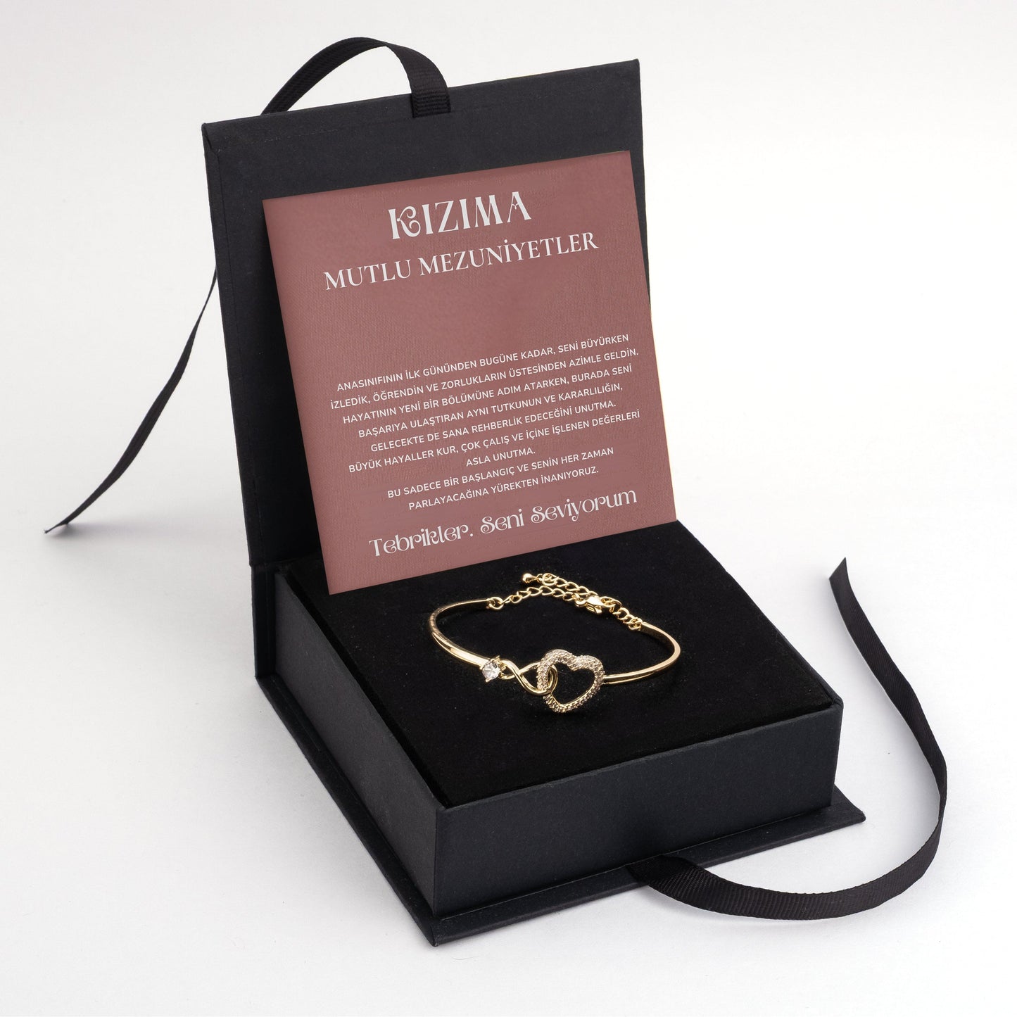 Für meine Tochter Kleeblatt-Halskette mit Notiz und Geschenkbox