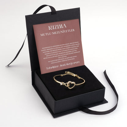 Für meine Tochter Kleeblatt-Halskette mit Notiz und Geschenkbox