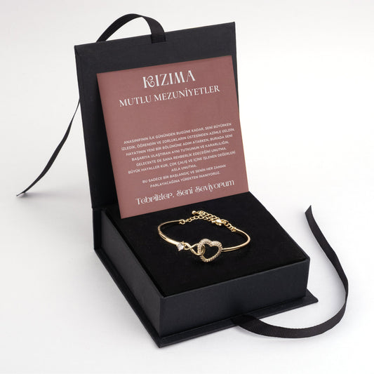 Für meine Tochter Kleeblatt-Halskette mit Notiz und Geschenkbox