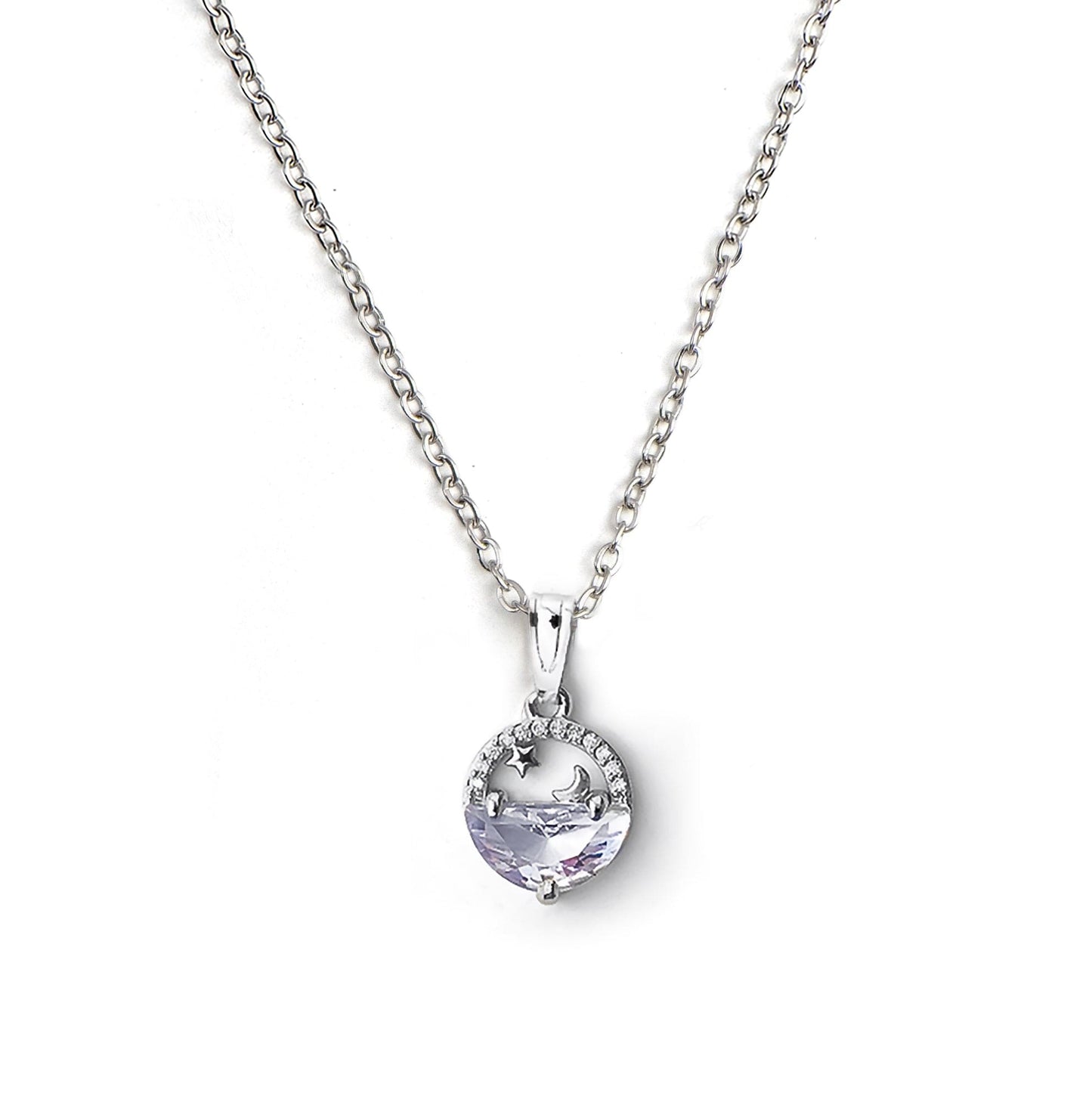 “Kızıma” Ay Işığı Taşlı Kolye Anlamlı Notlu ve Kutulu