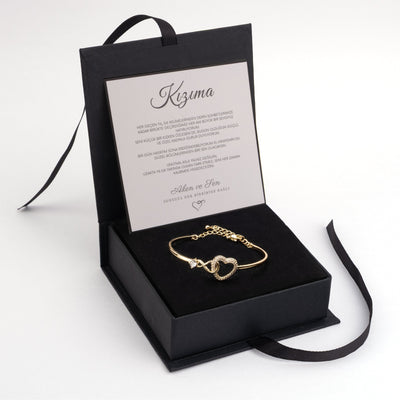 Armband „Für meine Tochter“ für immer mit Notiz und Geschenkbox