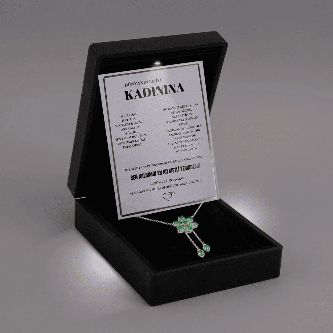 „To My Love“ Liebesherz-Stahlkette mit Notiz und Geschenkbox