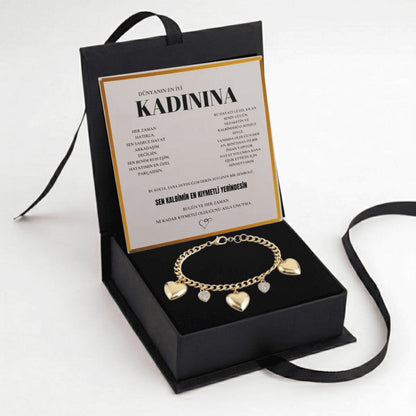 „To My Love“ Liebesherz-Stahlkette mit Notiz und Geschenkbox