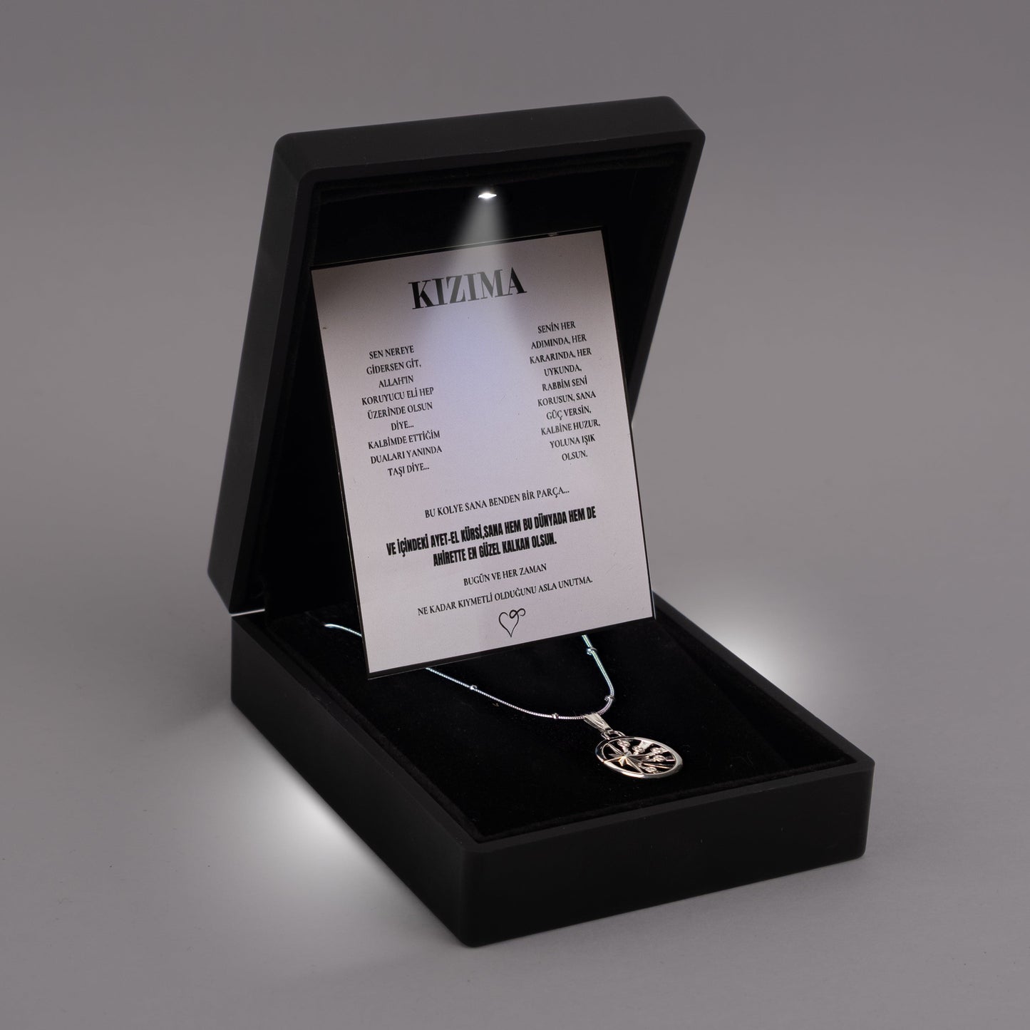 Für meine Tochter Kleeblatt-Halskette mit Notiz und Geschenkbox