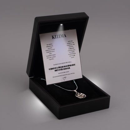 Für meine Tochter Kleeblatt-Halskette mit Notiz und Geschenkbox