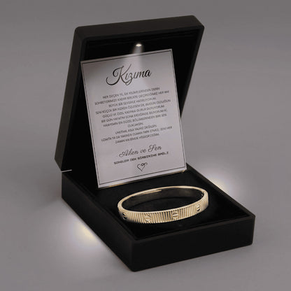 „To My Love“ Liebesherz-Stahlkette mit Notiz und Geschenkbox