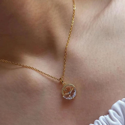 Für meine Tochter Kleeblatt-Halskette mit Notiz und Geschenkbox