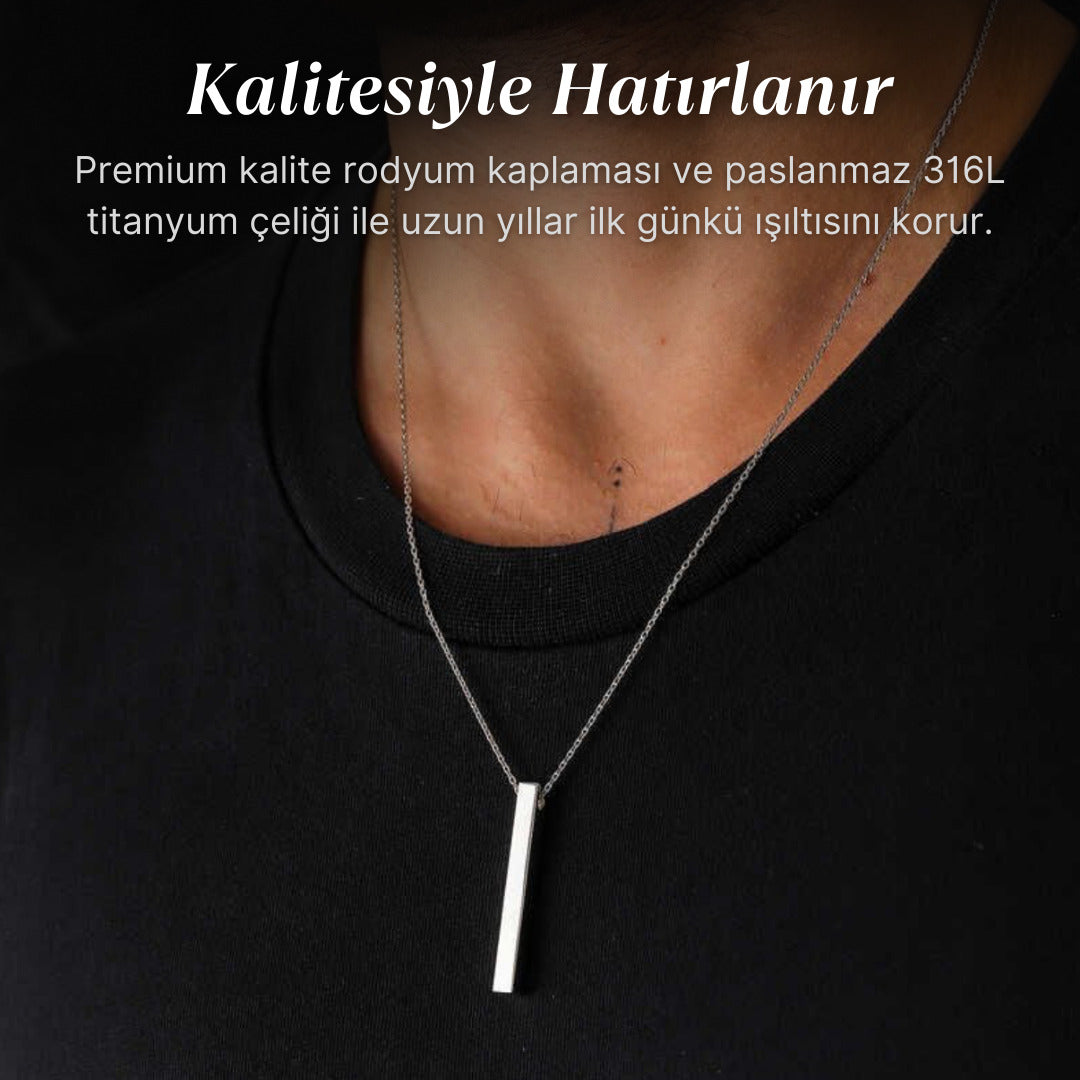 ''Oğluma'' Çubuk Kolye Notlu ve Kutulu