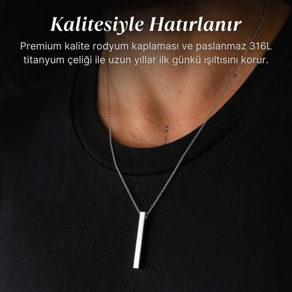 ''Oğluma'' Çubuk Kolye Notlu ve Kutulu