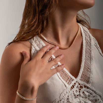 ''Kızıma'' Su Yolu Taşlı Kolye-Bileklik Seti