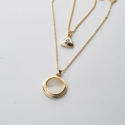 "Kadınına" Krem Renk Damga Kolye Anlamlı Not ve Kutulu