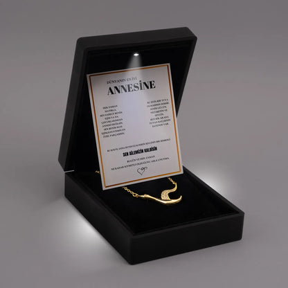 "Annesine" Deha Turna Kuşu Kolye Notlu ve Hediye Kutulu