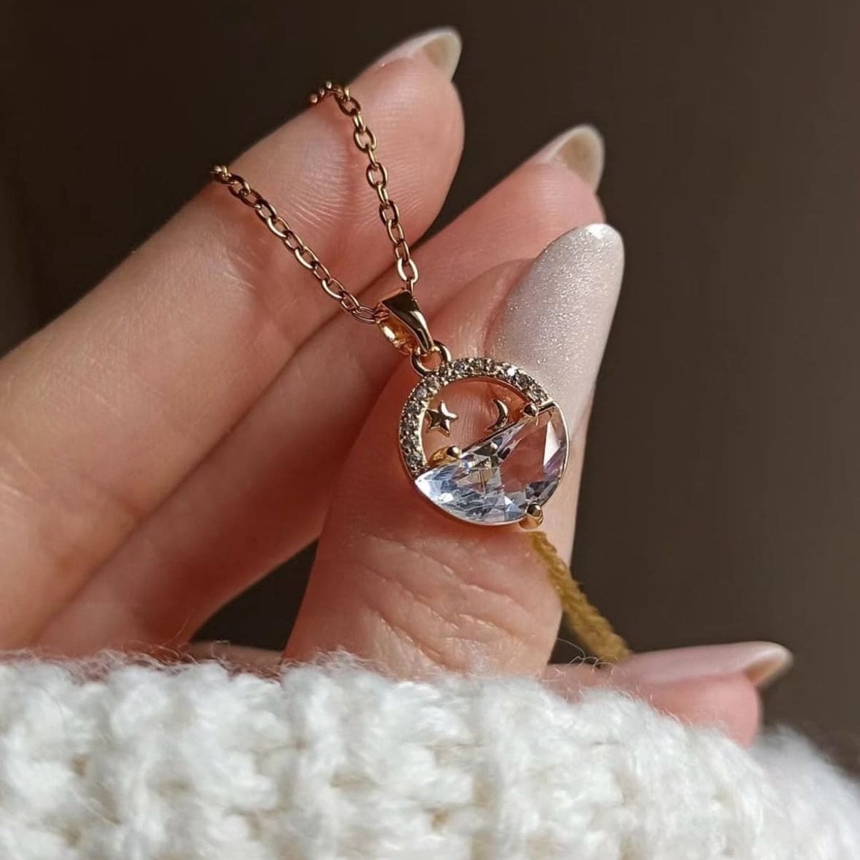 Für meine Tochter Kleeblatt-Halskette mit Notiz und Geschenkbox