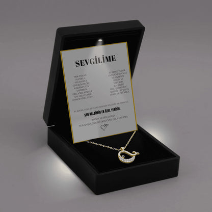 „To My Love“ Liebesherz-Stahlkette mit Notiz und Geschenkbox