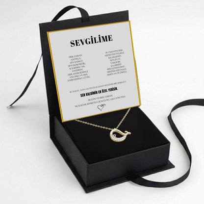 „To My Love“ Liebesherz-Stahlkette mit Notiz und Geschenkbox