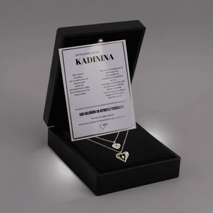 „To My Love“ Liebesherz-Stahlkette mit Notiz und Geschenkbox