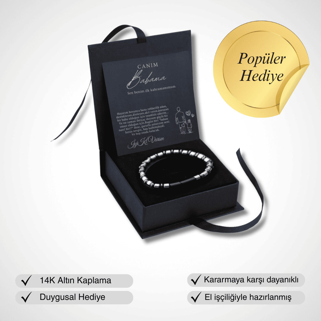 „Für meinen Sohn“-Stick-Halskette mit Notiz und Geschenkbox