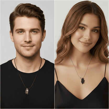 "Sevgilime" İkili Çift Güneş Kolye Anlamlı Not ve Kutulu