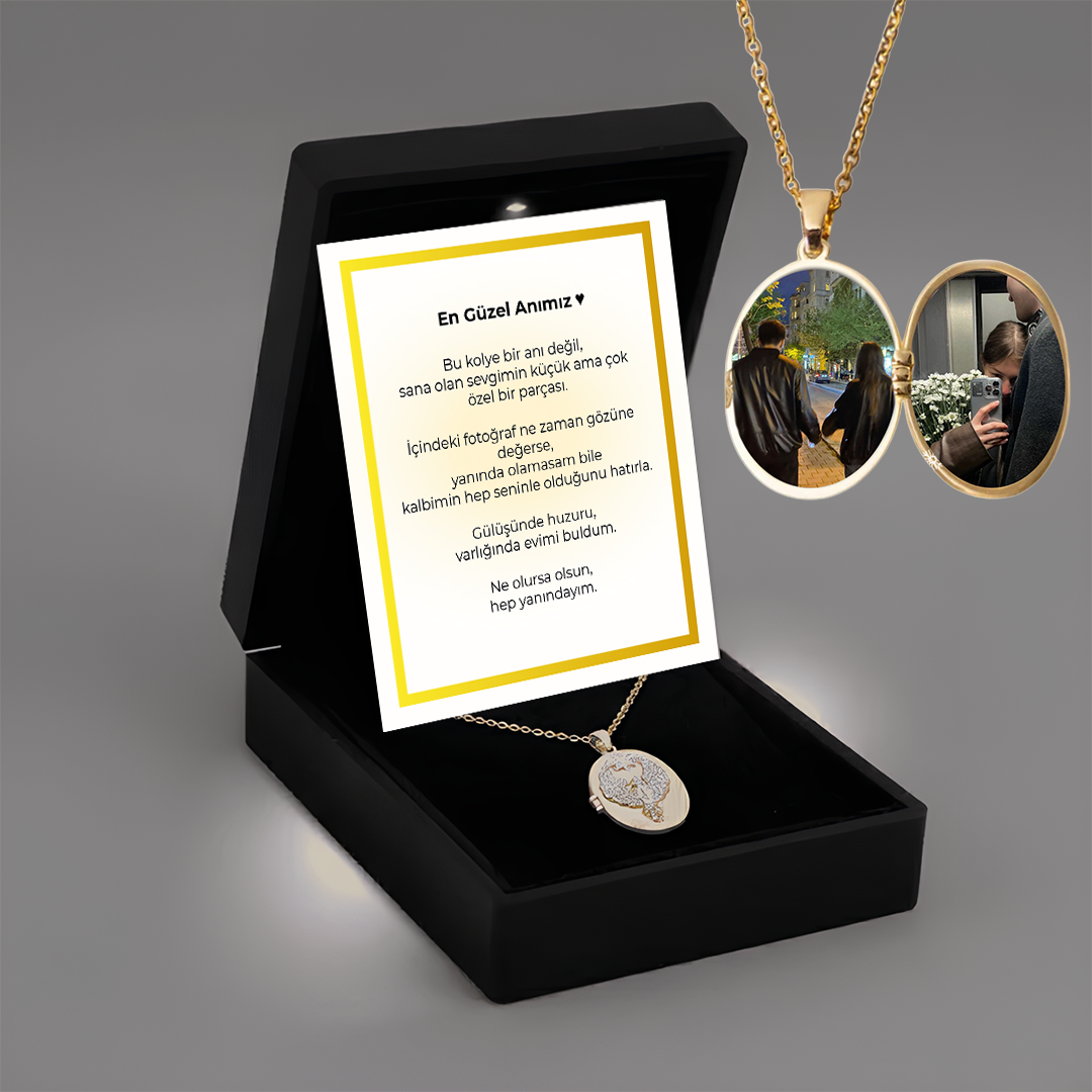 „To My Love“ Liebesherz-Stahlkette mit Notiz und Geschenkbox