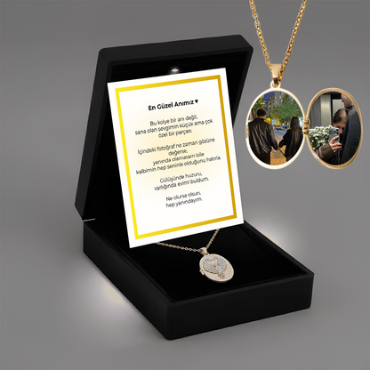 „To My Love“ Liebesherz-Stahlkette mit Notiz und Geschenkbox