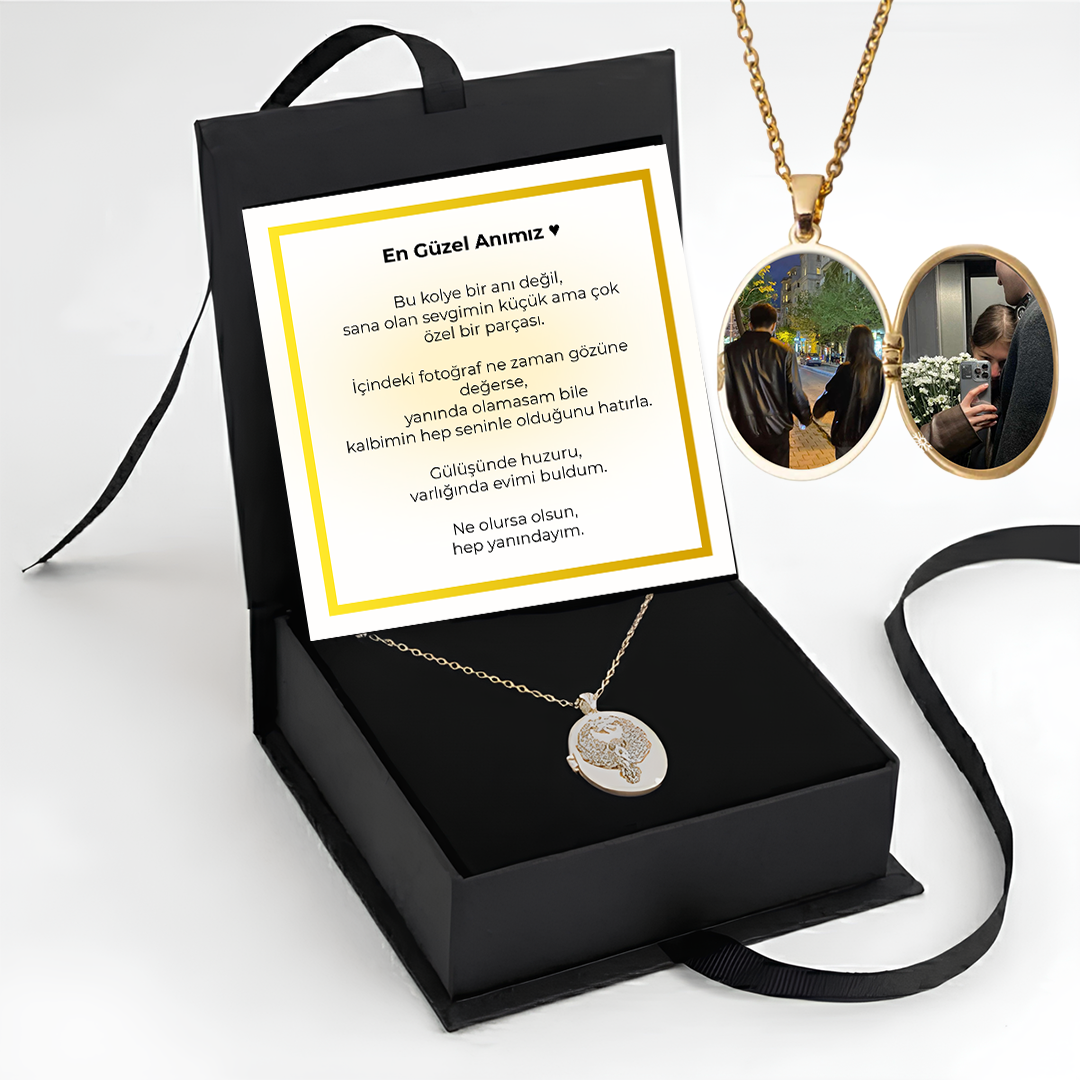 „To My Love“ Liebesherz-Stahlkette mit Notiz und Geschenkbox