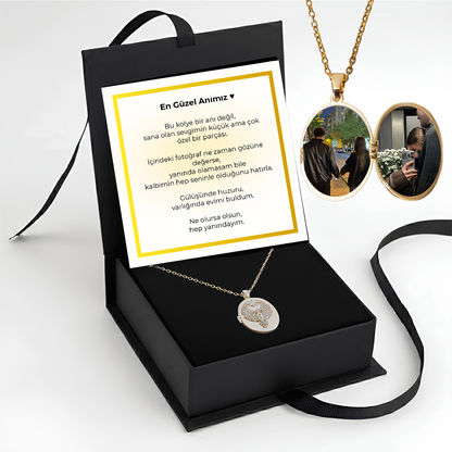 „To My Love“ Liebesherz-Stahlkette mit Notiz und Geschenkbox