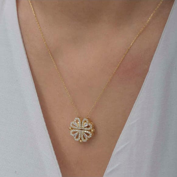 "Annesine" Yonca Kolye Anlamlı Not ve Kutulu