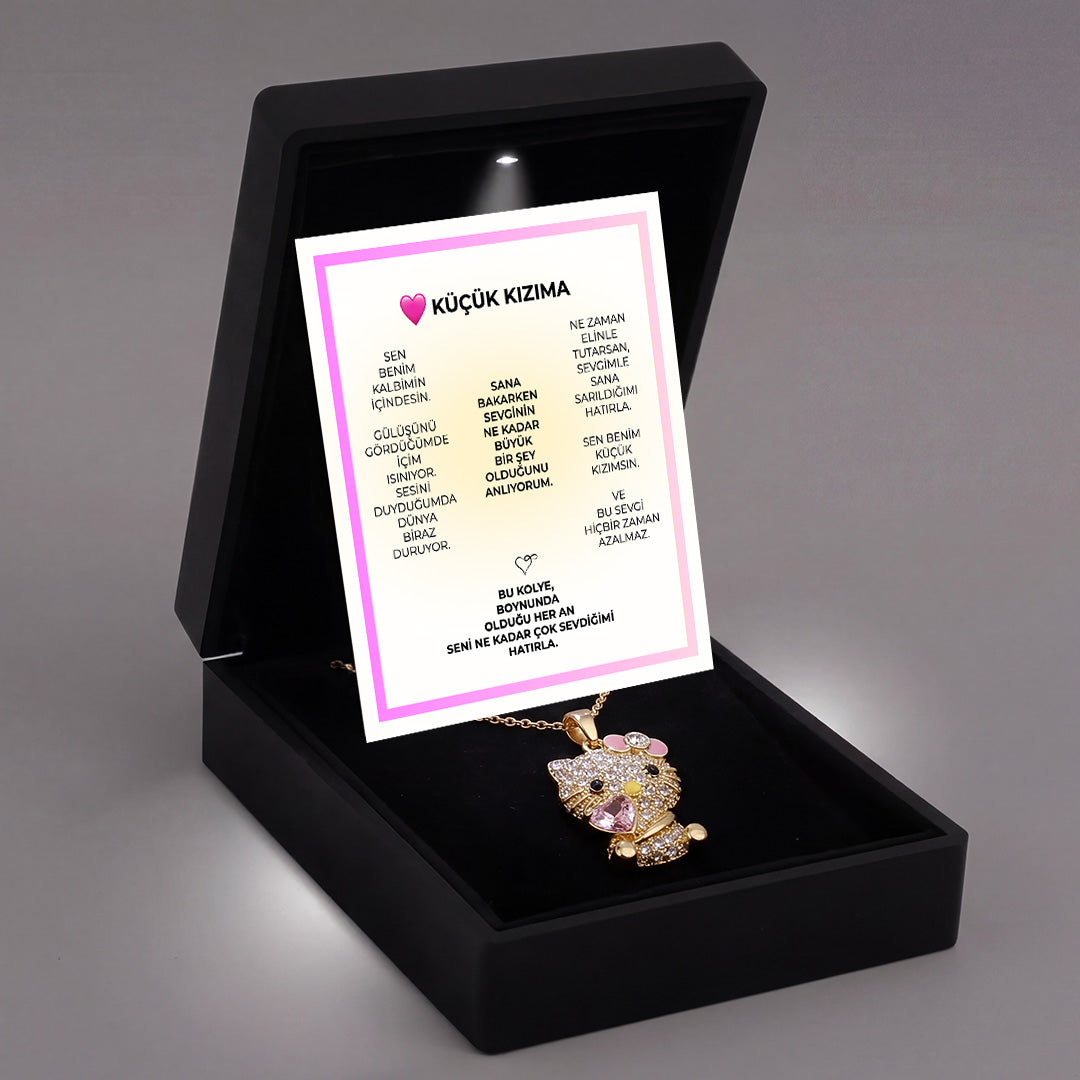 „To My Love“ Liebesherz-Stahlkette mit Notiz und Geschenkbox