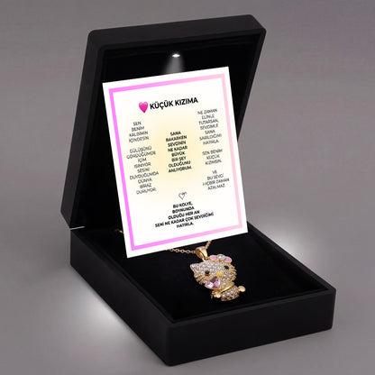 „To My Love“ Liebesherz-Stahlkette mit Notiz und Geschenkbox