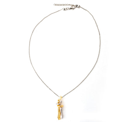 "Sevgilime" Çift Sarılma Kolyesi Anlamlı Not ve Kutulu