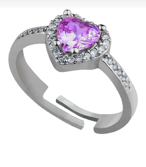 Taşlı Kalp Yüzük