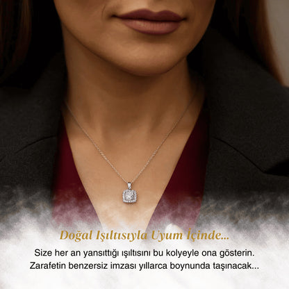 "Kadınıma" Zarafet Kolye Anlamlı Not ve Kutulu