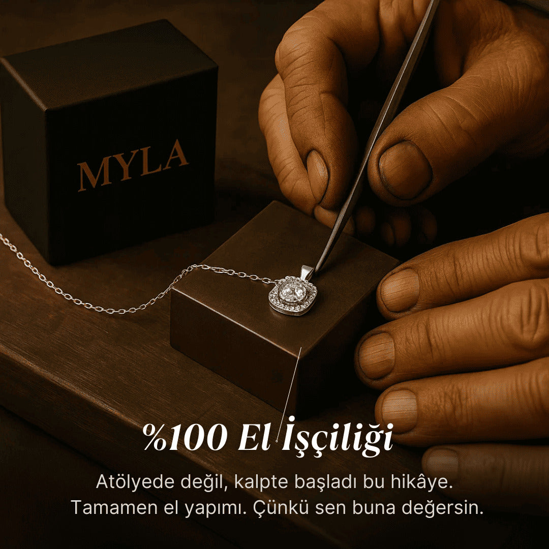 "Kadınıma" Zarafet Kolye Anlamlı Not ve Kutulu