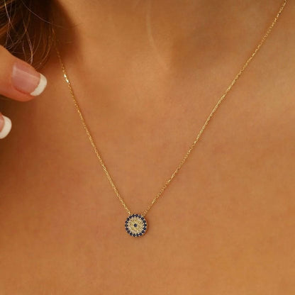 ''Kızıma'' Koruyucu Işık Nazar Kolye Anlamlı Not ve Kutulu