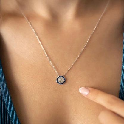 ''Kızıma'' Koruyucu Işık Nazar Kolye Anlamlı Not ve Kutulu