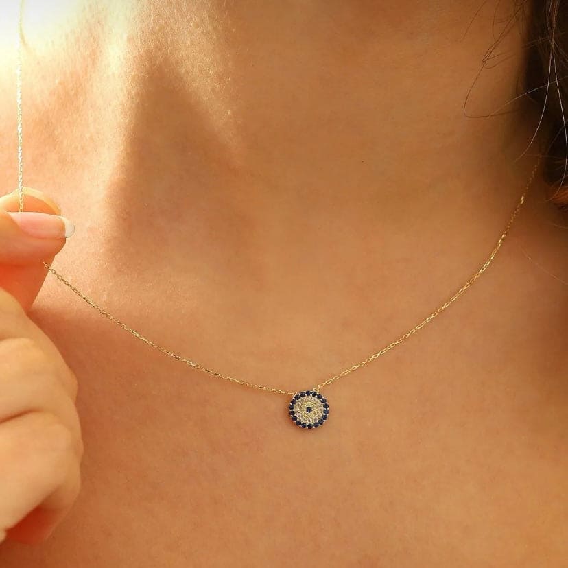 ''Kızıma'' Koruyucu Işık Nazar Kolye Anlamlı Not ve Kutulu