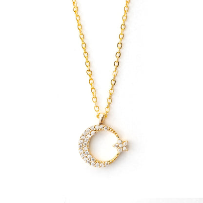 Halskette „Für meine Tochter“ mit Halbmondstern und Notiz und Geschenkbox