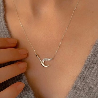 "Kadınıma" Deha Turna Kuşu Kolye Anlamlı Not ve Kutulu