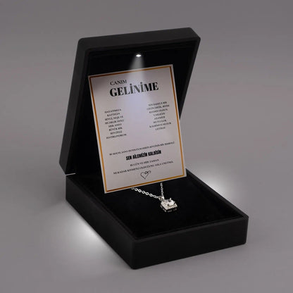 „Für meine Braut“ Elegance-Halskette mit Notiz und Geschenkbox