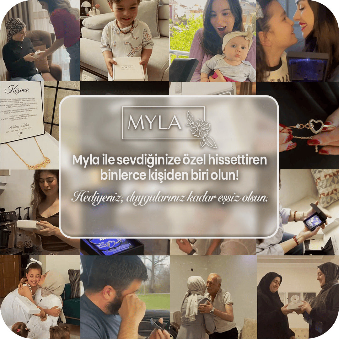 ''Kadınıma'' Yonca Kolye Anlamlı Not ve Kutulu