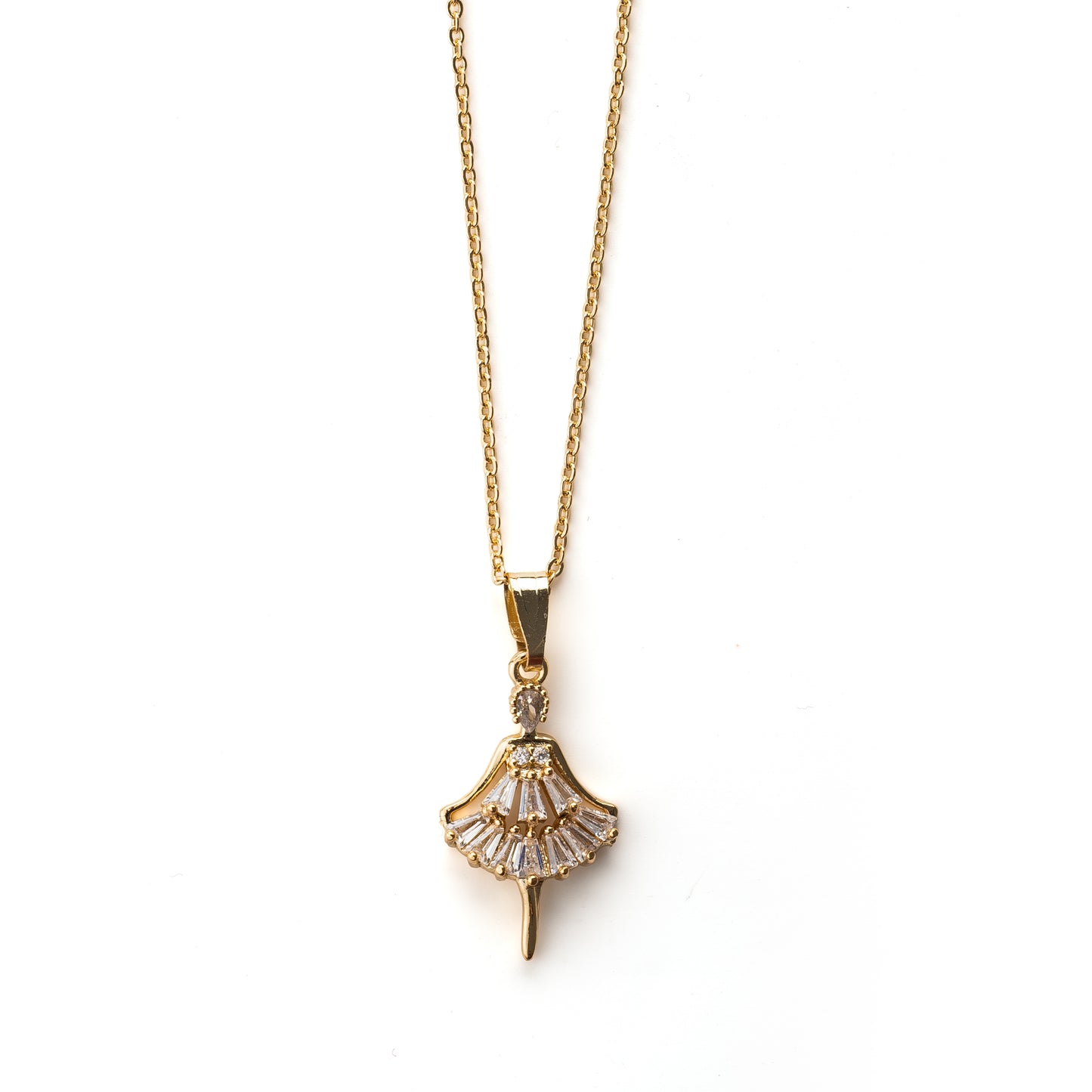 "Kızıma" elmas işlemeli balerin kolye Anlamlı Not ve Kutulu