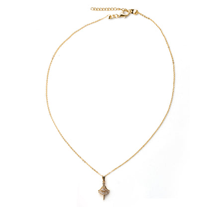 "Kızıma" elmas işlemeli balerin kolye Anlamlı Not ve Kutulu