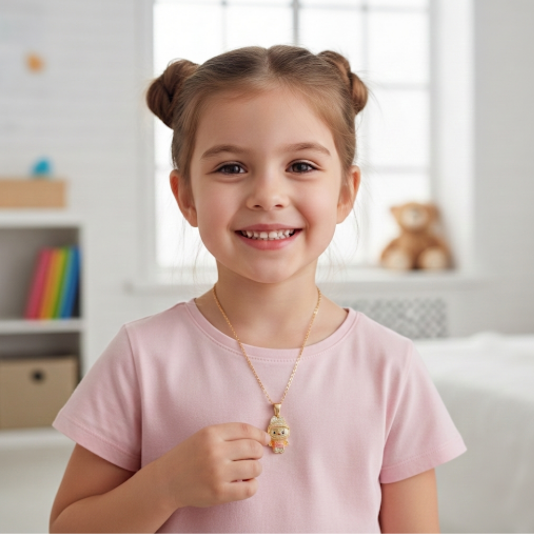 "Küçük Kızıma" Labubu Kolye Anlamlı Not ve Kutulu