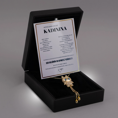 "Kadınına" ÖZEL KOLEKSİYON LABUBU 110 TAŞ İŞLEMELİ KOLYE