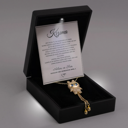 "Kızıma" ÖZEL KOLEKSİYON LABUBU 110 TAŞ İŞLEMELİ KOLYE