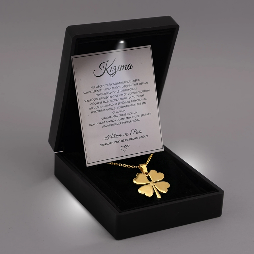 „To My Love“ Liebesherz-Stahlkette mit Notiz und Geschenkbox