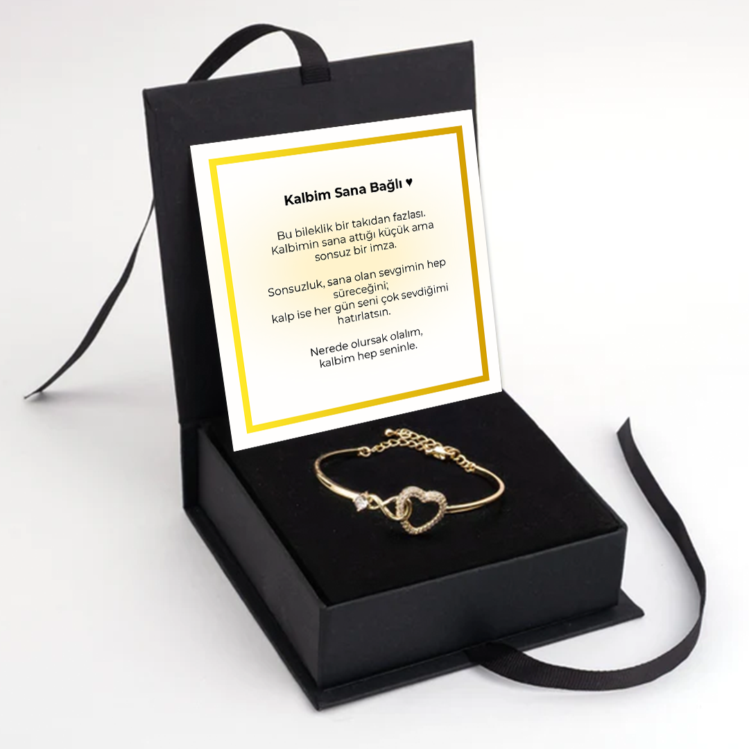 “KALBİM SANA BAĞLI NOTLU” Sonsuzluk Bileklik