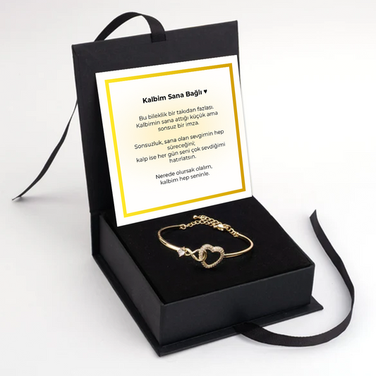 “KALBİM SANA BAĞLI NOTLU” Sonsuzluk Bileklik